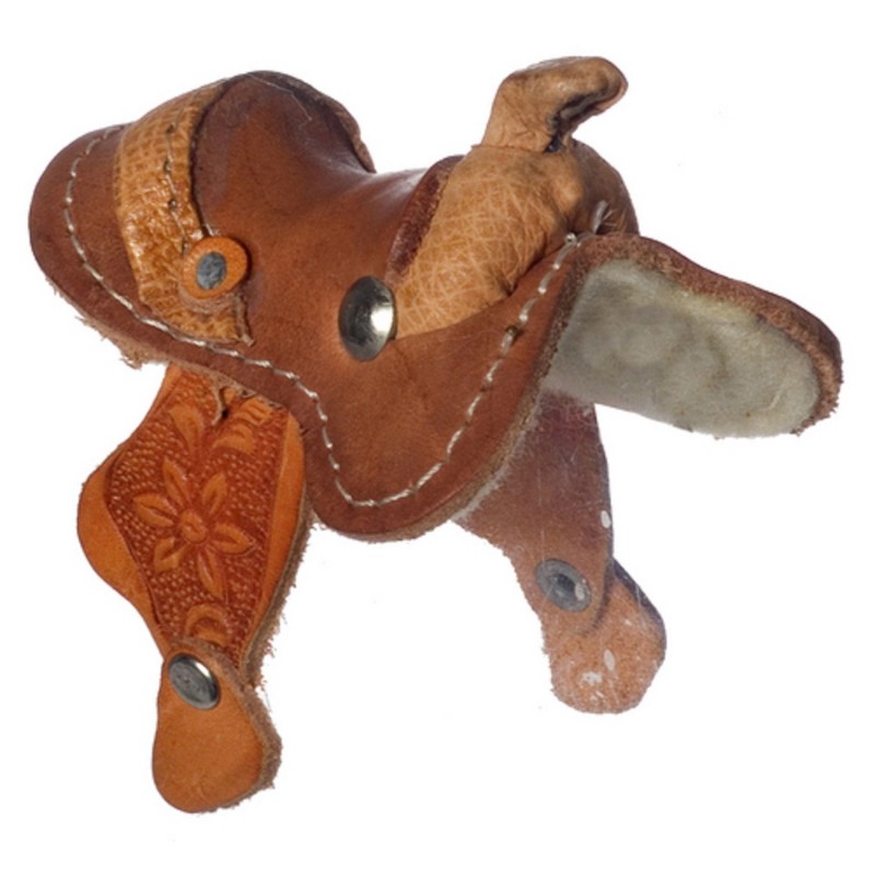 Dolls House Western Leather Saddle Miniature Horse Stable Accessory