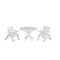 Dolls House White Wooden Table & Chairs Miniature Garden Patio Furniture 