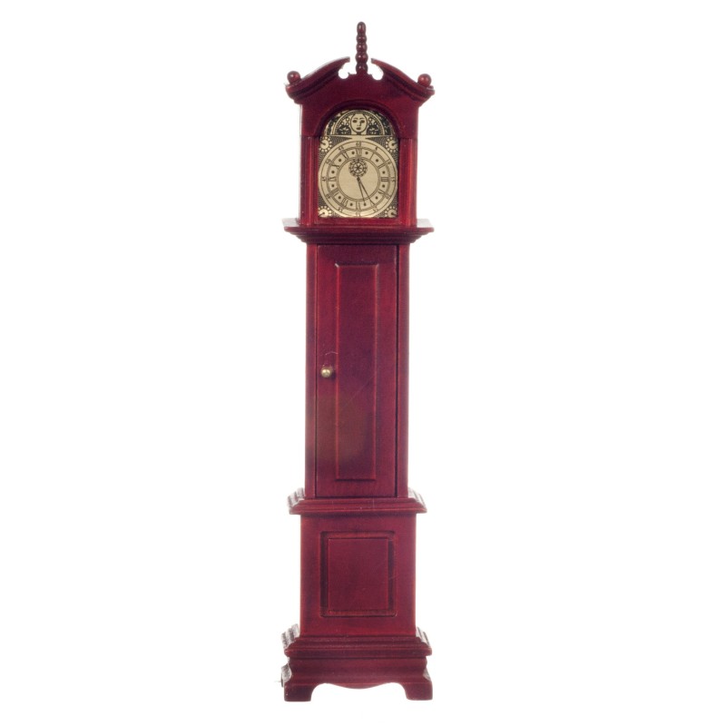 Dolls House Victorian Grandfather Clock Mahogany Miniature 1:12 Hall Furniture