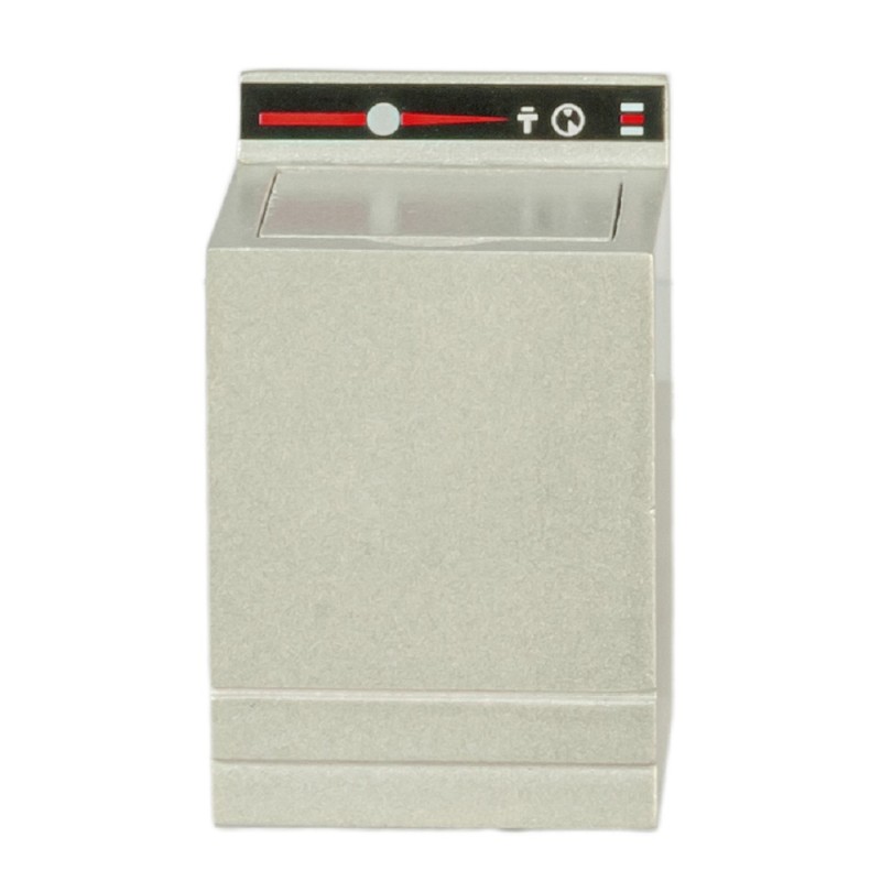 Dolls House Silver Top Loading Washing Machine Miniature Kitchen Appliance 1:12