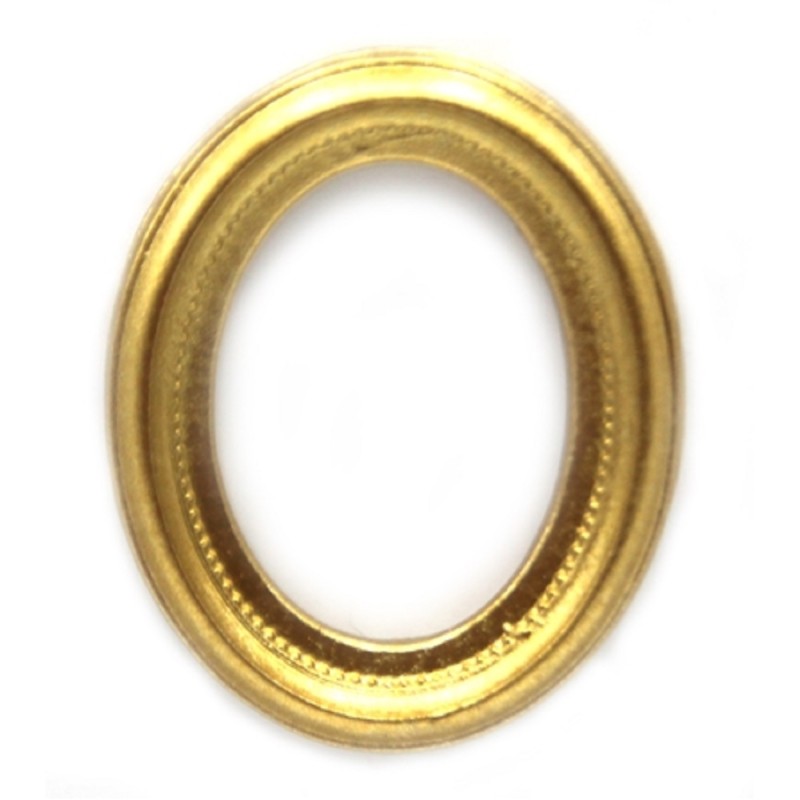 Dolls House Small Oval Empty Gold Picture Painting Frame Miniature Accessory