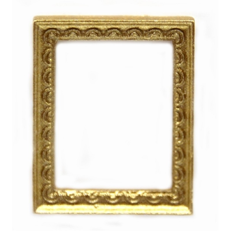 Dolls House Small Empty Ornate Gold Picture Painting Frame Miniature Accessory