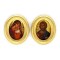 Dolls House 2 Byzantine Religious Paintings Oval Gold Frames Miniature Accessory