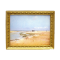 Dolls House Scenic Beachscape Picture Painting Gold Frame Miniature Accessory