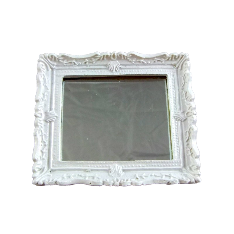 Dolls House White Shabby Chic Mirror Miniature Furniture Accessory 1:12 Scale