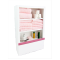 Dolls House White Shelf Unit & Pink Accessories Miniature Bathroom Furniture