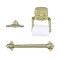 Dolls House Miniature Towel Rail Soap Dish Toilet Roll Holder