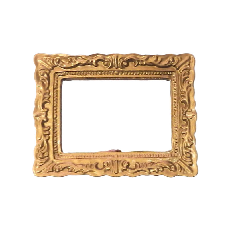 Dolls House Gold Framed Mirror Rectangular Miniature Accessory