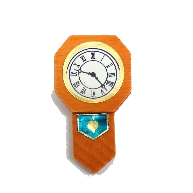 Dolls House Regulator Wall Clock Miniature 1:12 Scale Accessory 