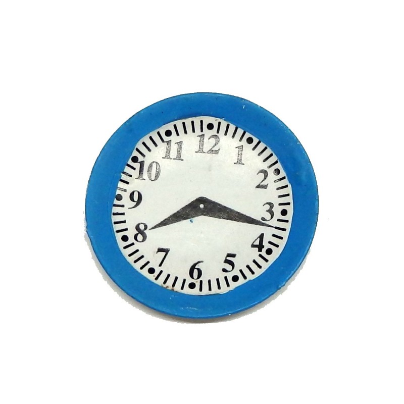 Dolls House Blue Kitchen Wall Clock 1:12 Scale Miniature Accessory 