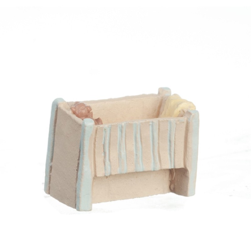 Dolls House Cot Crib 1:48 Scale 1/4 inch Mini Miniature Nursery Furniture Dolls House Cot Crib 1:48 Scale 1/4 inch Mini Miniature Nursery Furniture