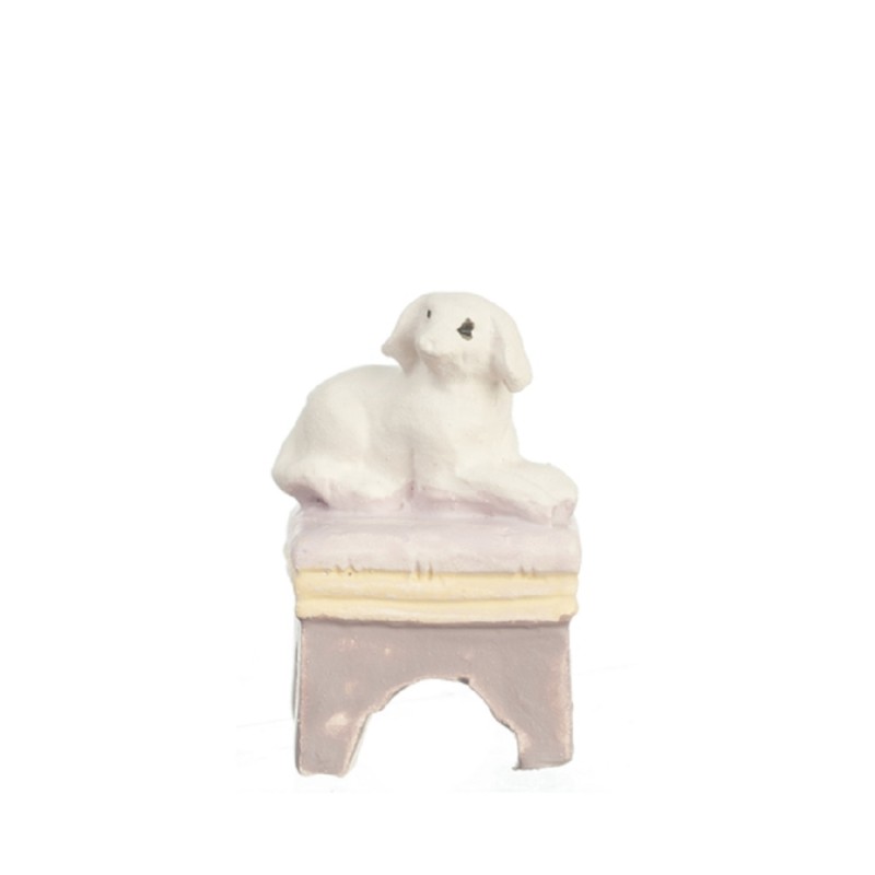 Dolls House Dog on Stool 1:48 Scale 1/4 inch Mini Any Room Furniture