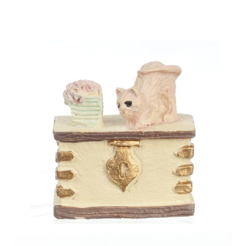Dolls House Trunk Chest Ottoman 1:48 Scale 1/4 inch Mini Any Room Furniture Dolls House Trunk Chest Ottoman 1:48 Scale 1/4 inch Mini Any Room Furniture