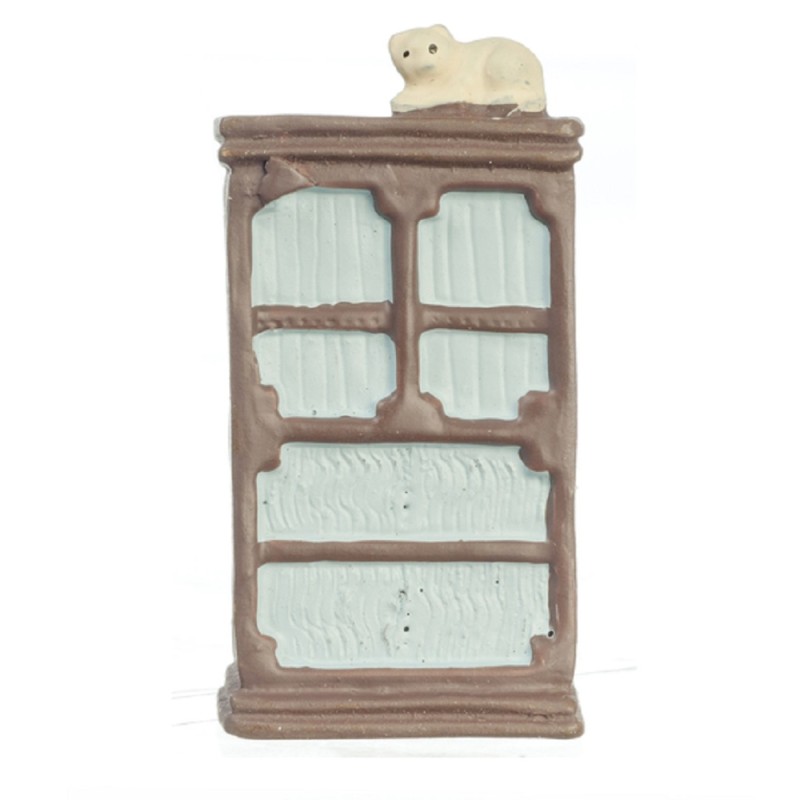 Dolls House Armoire Cupboard 1:48 Scale 1/4 inch Mini Bedroom Furniture