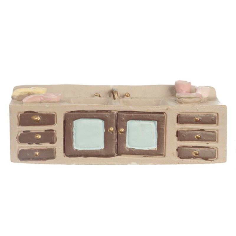 Dolls House Sink Unit 1:48 Scale 1/4 inch Mini Kitchen Furniture Dolls House Sink Unit 1:48 Scale 1/4 inch Mini Kitchen Furniture