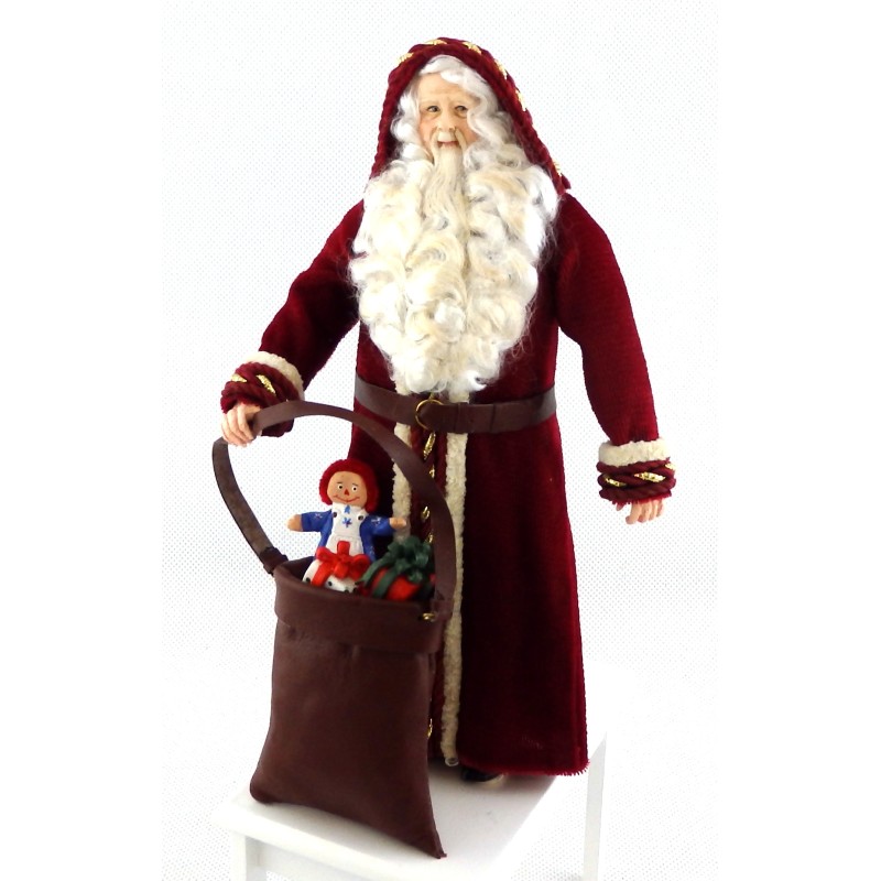 Dolls House Father Christmas Figure Santa Falcon Miniature People 