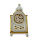 Dolls House White & Gold Mantle Carriage Clock Miniature Accessory