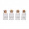 Dolls House 4 Glass Bottling Jars & Corks Kitchen Shop Accessory