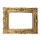 Dolls House Empty Gold Picture Frame Medium 1:12 Miniature Accessory