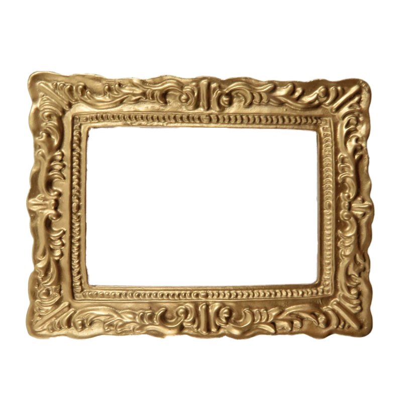 Dolls House Empty Gold Picture Frame Medium 1:12 Miniature Accessory