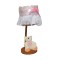 Dolls House Teddy Bear Bedside Lamp Pink Miniature Nursery Accessory Non Working