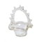 Dolls House Fluted Glass Ornamental Basket Miniature Dining Table Accessory 1:12