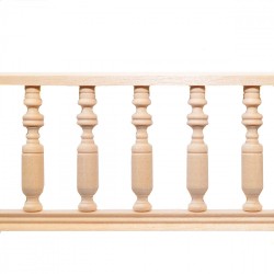 Dolls House Balcony Porch Railing Miniature Mini Mundus Builders DIY Bare Wood