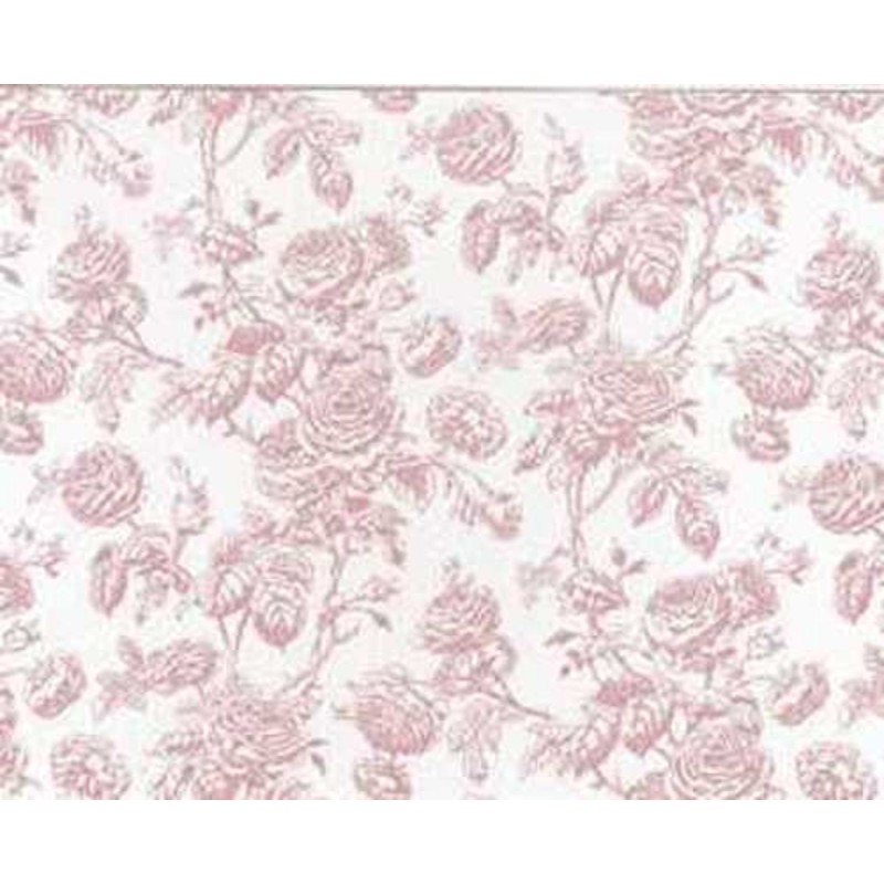 Dolls House Tiffany Rose Miniature Print Wallpaper 3 Sheets