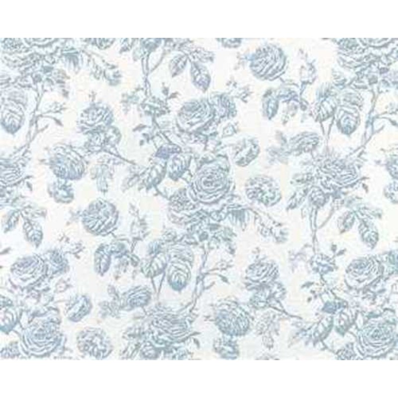 Dolls House Tiffany Light Blue Miniature Print Wallpaper 3 Sheets