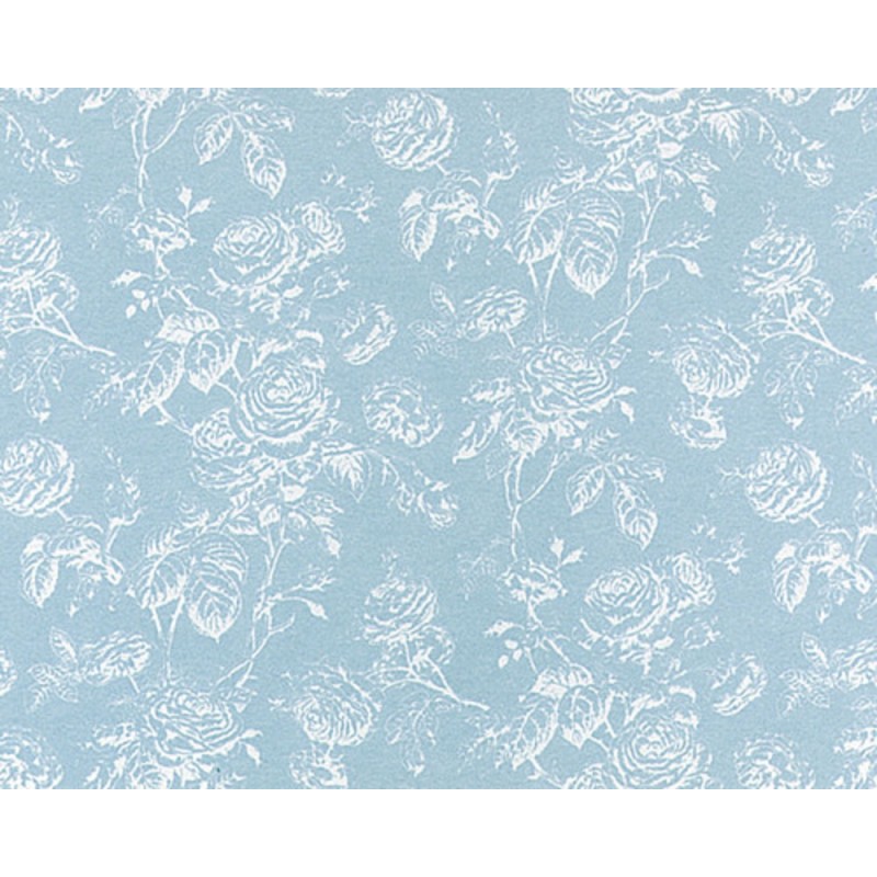 Dolls House Tiffany Reverse Light Blue Miniature Print Wallpaper 3