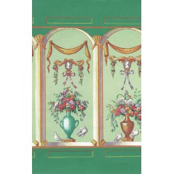 Dolls House French Bouquet Celery Miniature Print Wallpaper 3
