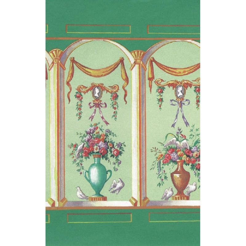 Dolls House French Bouquet Celery Miniature Print Wallpaper 3