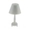 Dolls House Modern Table Lamp White Base & Shade 12V Electric Lighting 