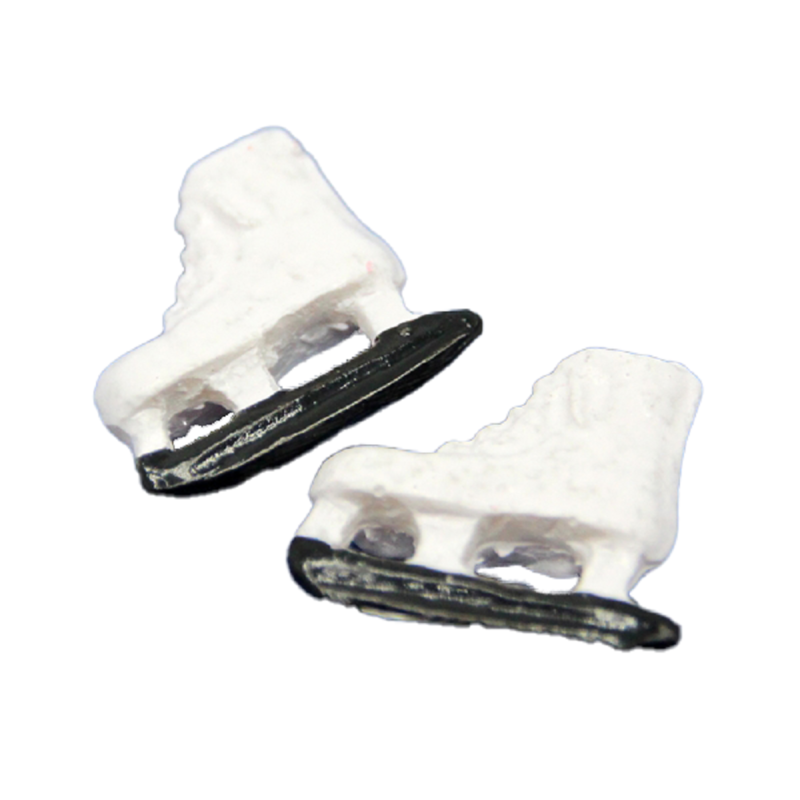 Dolls House White Ice Skates Miniature 1:12 Scale Accessory