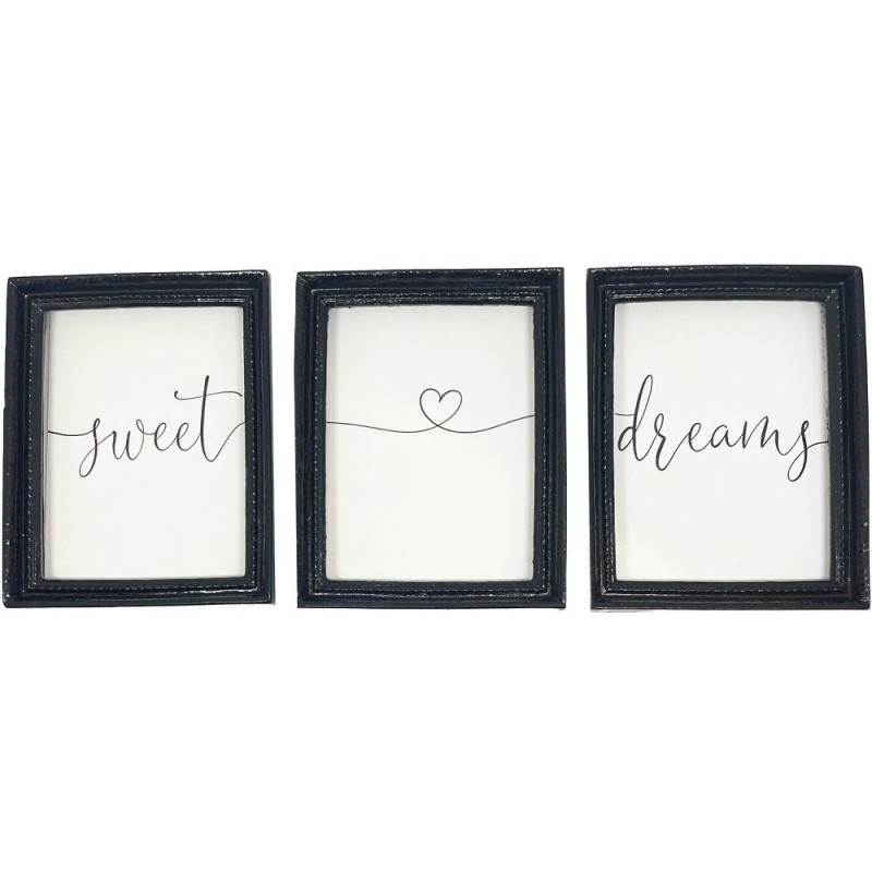 Dolls House Sweet Dreams Heart Picture Black Frames Modern Miniature Accessory Dolls House Sweet Dreams Heart Picture Black Frames Modern Miniature Accessory