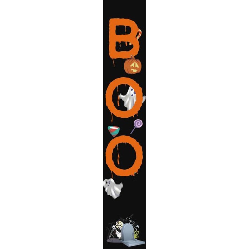 Dolls House Boo Wooden Sign Miniature Outdoor Porch Halloween Accessory 1:12