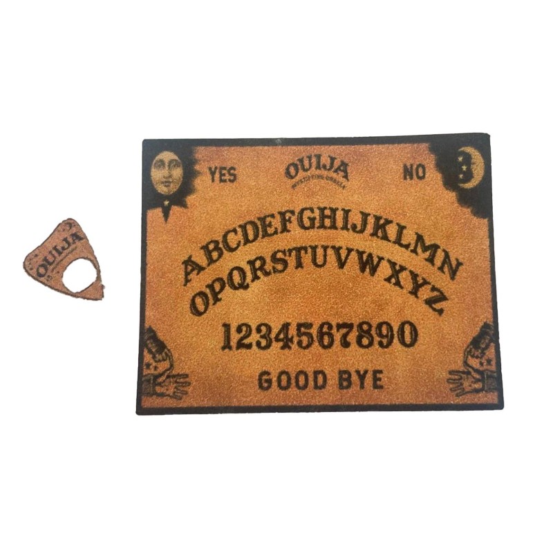 Dolls House Ouija Board with Planchette Miniature Games Halloween Accessory 1:12