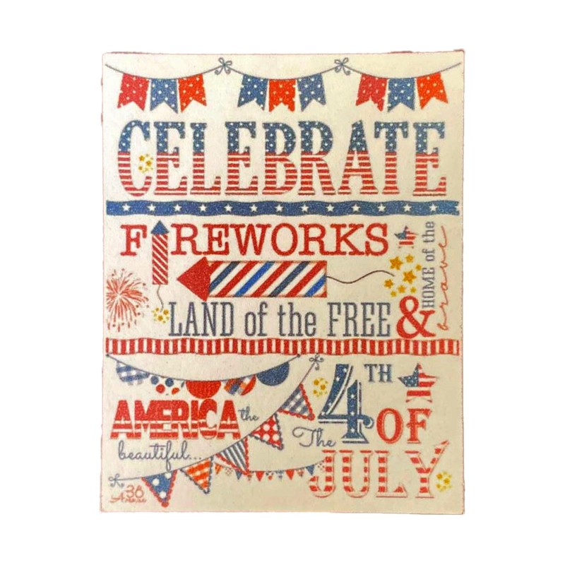 Dolls House American Celebration Poster Miniature Home Decor Accessory 1:12 Scale Dolls House American Celebration Poster Miniature Home Decor Accessory 1:12 Scale