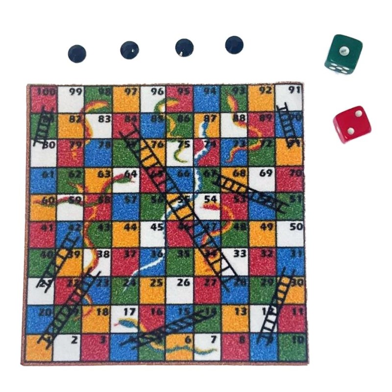 Dolls House Traditional Snakes & Ladders Miniature Games Toy Shop Accessory 1:12