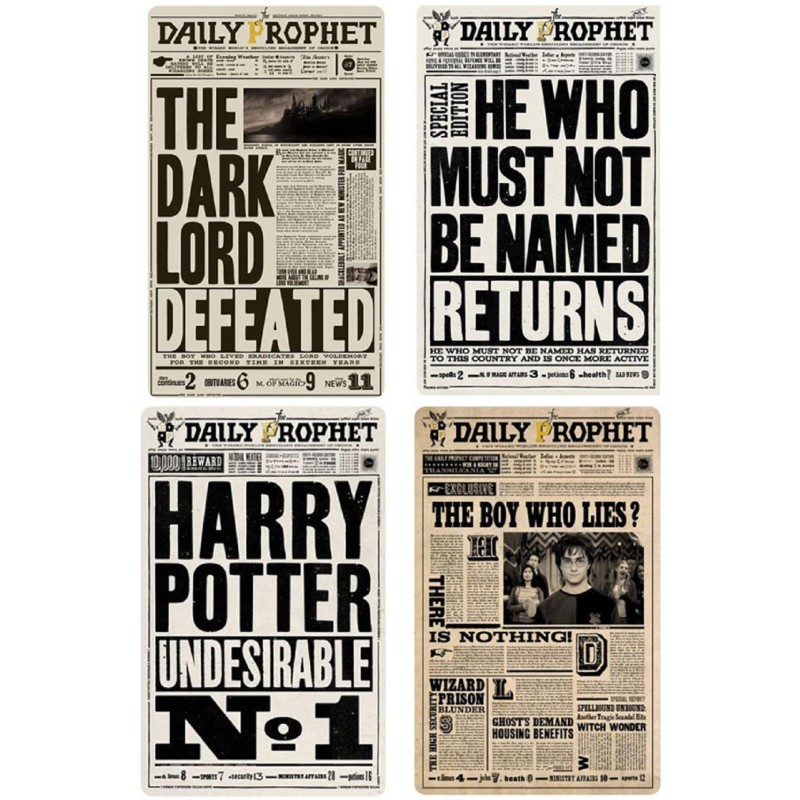 Dolls House Daily Prophet Newspaper Posters Miniature Study Accessory 1:12 Scale