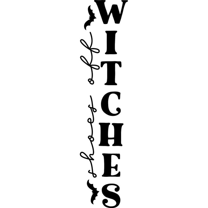 Dolls House Shoes Off Witches Wooden Sign Miniature Porch Halloween Accessory