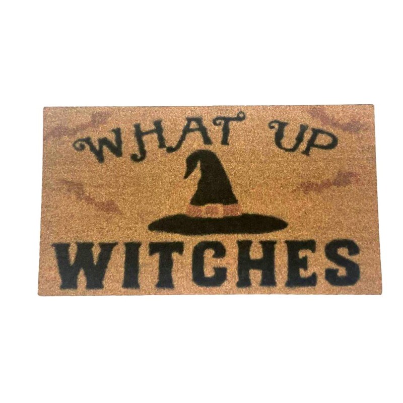 Dolls House Door Mat “What Up Witches” Halloween Miniature Hall Step Accessory