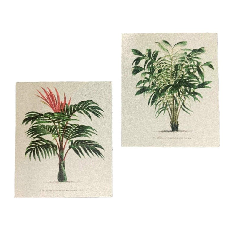 Dolls House Palm Tree Painting Pictures Miniature Vintage Home Decor Accessory