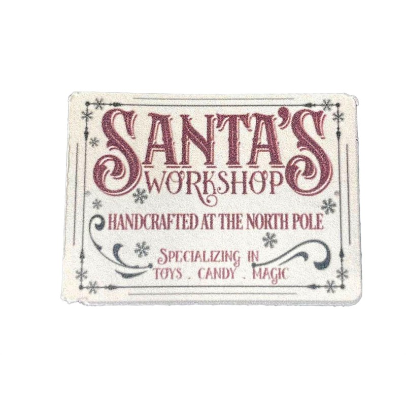 Dolls House Santa’s Workshop Picture Poster Miniature Wall Decor Accessory 1:12