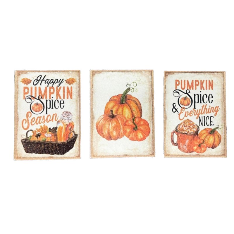 Dolls House Pumpkin Vintage Posters Miniature Halloween Accessory 1:12 Scale