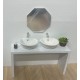 Dolls House Octagon Wall Mirror Miniature Modern Home Decor Accessory 1:12 Scale Dolls House Octagon Wall Mirror Miniature Modern Home Decor Accessory 1:12 Scale