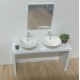 Dolls House Square Wall Mirror Miniature Modern Home Decor Accessory 1:12 Scale