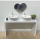 Dolls House Heart Wall Mirror Miniature Modern Home Décor Accessory 1:12 Scale