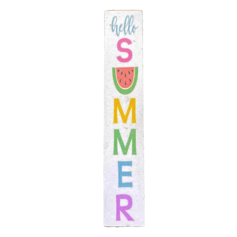 Dolls House “Hello Summer” Wooden Sign Miniature Porch Accessory 1:12 Scale