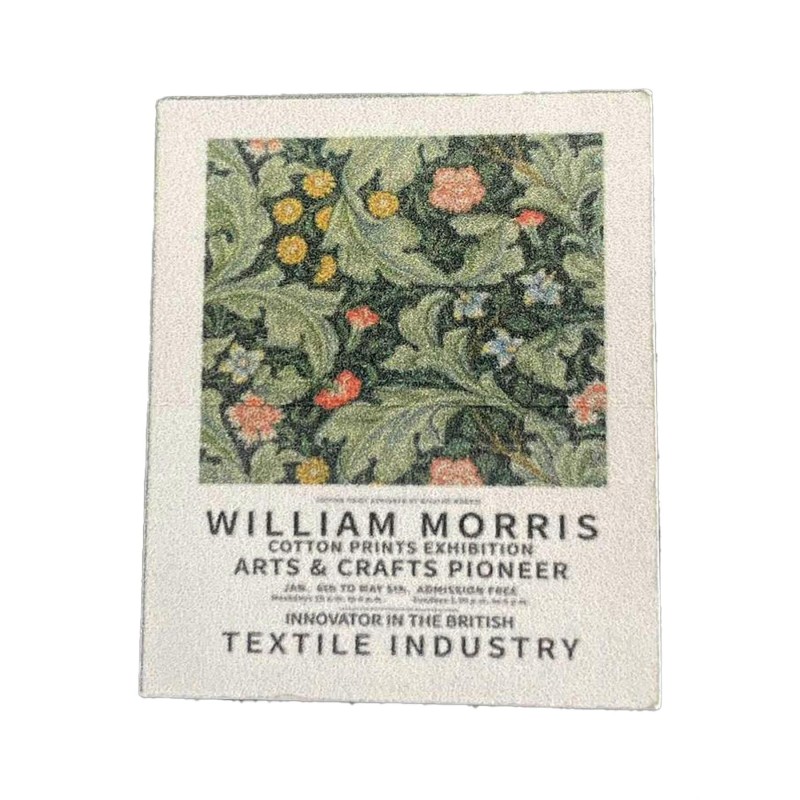 Dolls House William Morris Artwork Poster Miniature Home Decor Accessory 1:12